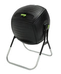 50 Gallon Compost Tumbler In Black No Fuss Easy Spin Barrel For Lawn Clippings And Kitchen Scraps Rotates Effortlessly