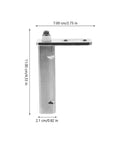 Automatic Stainless Steel Freezer Door Closer Pivot Hinge Replacement, Adjustable 4.33 X 2.76 Inches, Commercial Hardware Side View