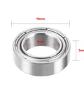 MR106ZZ 6mm By 10mm By 3mm Double Shielded Miniature Deep Groove Ball Bearing For High Speed Motion Chrome Steel GCr15 Construction Dust Shields Keep Dirt Out Low Friction A Real Workhorse For RC Cars 3D Printing Hobby And Small Machinery, 6x10x3mm chrome steel bearing shown with size markings