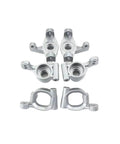 Six Piece C Hub Front Rear Axle Carrier Set Heavy Duty Durable Wheel Hubs for RC Tracked Cars, metal components.
