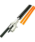 Pole Hedge Trimmer Attachment For Brush Cutters 26mm 9-Spline Square Cutting Head Adjustable 45 To 90 Degree Angles, black blade
