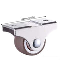 Four Piece One Inch Directional Caster Wheels Equipped With Quiet Rubber Treads And Precision Ball Bearings for smooth movement.