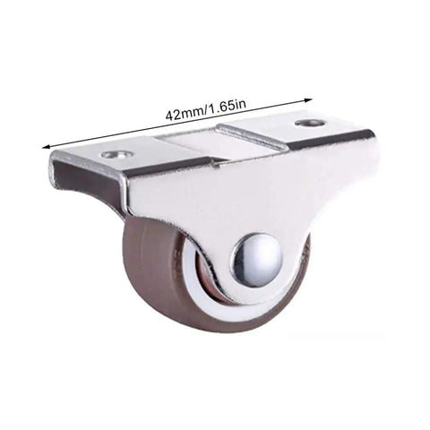Four Piece One Inch Directional Caster Wheels Equipped With Quiet Rubber Treads And Precision Ball Bearings for smooth movement.