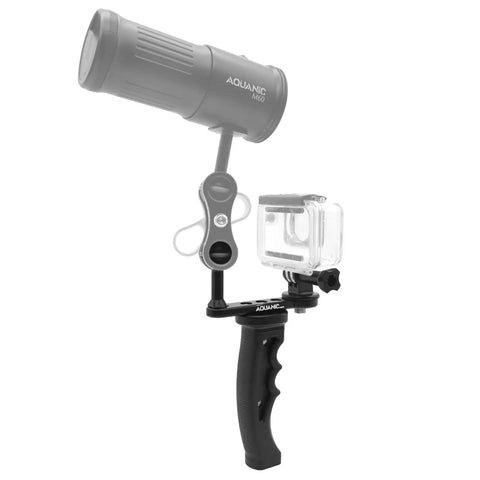 Underwater Camera Tray Bracket with Waterproof Housing and Handheld Grip for GoPro Cameras Durable Dive Gear