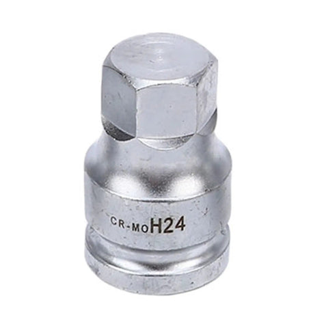 Rock Solid 9 Pcs Heavy Duty Impact Hex Bit Socket Set With 3 4 Inch Drive, Features Cr Mo Steel Build For Big Jobs Like H14 To H24 Size Allen And M16 M18 Spline Bits That Save Your Tools During Tough Repairs H24 Cr-Mo impact hex bit socket