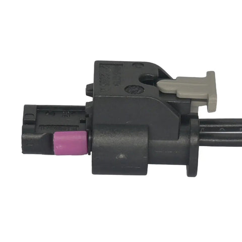 Solid As A Rock Battery Current Sensor Connector Pigtail Plug for Chevy Silverado with sealed 2 pin design and gray release tab.