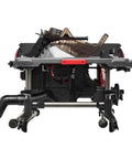 Powerful 15 Amp 10 Inch Portable Jobsite Table Saw With Folding Stand Rack And Pinion Fence Rails Micro Adjustable Blade