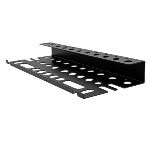 Wall Mount Hammer Holder And Heavy Duty Tool Organizer Rack For Garage And Workshop 40x14cm carbon steel pegboard style, black close-up