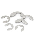 All Purpose E Clip And Circlip Washer Kit For Shafts 304 Stainless Steel External C Clips 1.2-15 Mm Range M1.5-M10 200 Pieces