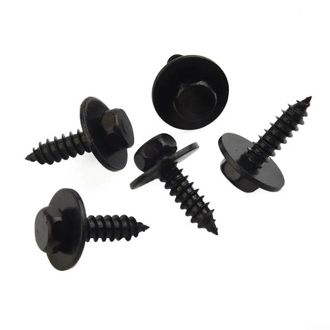 Black carbon steel self drilling hex washer head screws 4.8x19mm for roofing and wood framing T 17 point construction