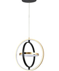 Chandeliers Modern Black And Gold Ring Pendant Light Fixture With Adjustable Heights 3000K Warm White Eyesafe Cozy Vibe Contemporary Ceiling
