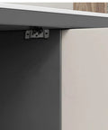 10 Pack Heavy Duty Stainless Steel Corner Brackets Snapping Right On Quick Fit Furniture Joint Connectors With Screws installed between furniture edges.