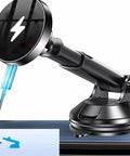 Legit Magnetic Wireless Car Charger With Hella Secure N55 Magnets And Quick Charge Universal Phone Mount Delivers Dead Accurate Viewing Angles Via Smooth Extending Arm Daily close-up view of the charger and mount.
