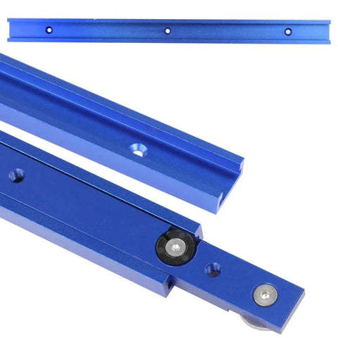 Aluminum 400mm Double Cut T Track Kit With Predrilled Mounting Holes And Wood Screws Universal Three Quarter Inch T Track For Woodworking
