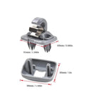 Dimensions of 2 Pack Upgraded Inner Sun Visor Snap Hooks Black Direct Fit For OEM 8E0857562A 8U0857562A Replacement Clips For Audi A1 A3 S3