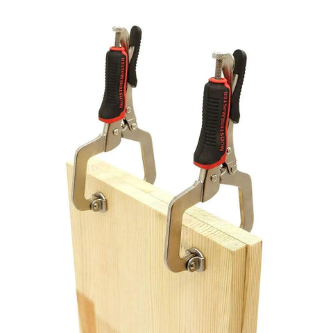 6 Inch C Clamp Face Locking Pliers With Swivel Pads For Heavy Duty Grip Like A Boss And Locking Power, Clamp Bulky Workpieces Up To Two And A Quarter Inches Thick, 26 Inch Length, Two Inch Jaw Depth, Durable Construction, locking wood panel