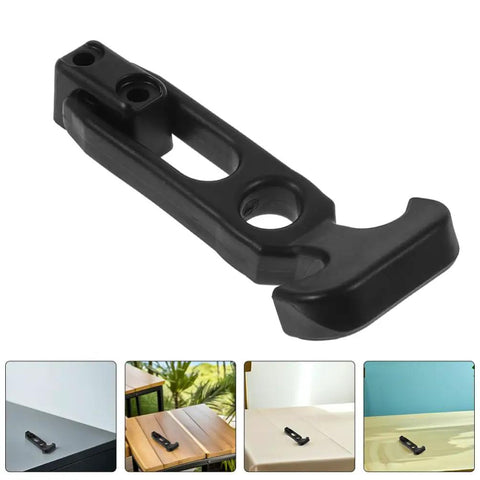Detailed view of a black rubber engine hood latch from the 4 pack for trucks and cargo trailers
