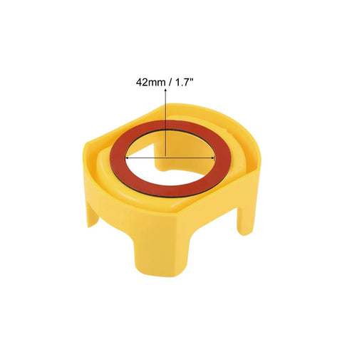 Two Feet Emergency Stop Guard Protective Cover For Push Button Switch 42mm Yellow Two Pack Snap On Easy Install