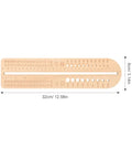 Wooden Sock Blocker Ruler For Knitting And Crochet, Dual Measuring Tool With Needle Gauge, 12.6 Inch Craft Ruler For Yarn Projects, Durable And Totally Handy For Socks, Hats, And Crochet Fans, wooden sock blocker ruler with 32cm measurement