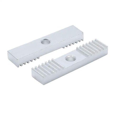 Aluminum GT2 Timing Belt Fixing Pieces Kit For 3D Printers 9x40mm 2GT Belt Clamp Mount Blocks, silver aluminum pair with center hole