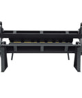 Front view of 24 Inch Pan And Box Sheet Metal Brake Hand Bender With 0 To 135 Degree Bends Beefy Tough Construction Five Removable Fingers.
