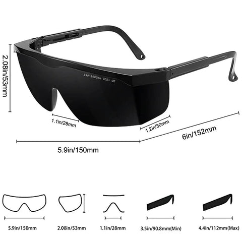 IPL Laser Safety Glasses With Broad Spectrum Eye Protection Shield Your Eyes During Red Light Therapy And Hair Removal Featuring Slick UV And Blue Light Blocking Tech For Peepers Demanding Real Deal Defense