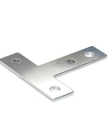 10 Set T Bracket Kit For 6mm T Slot Aluminum Profiles With 40 M5 T Slot Nuts And 40 M5x8mm Stainless Hex Socket Cap Screws Built Tough Pro Grade Aluminum Extrusion Connector Brackets And Corner Brace Plates, flat silver corner brace plate with four holes