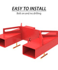 Forklift Lifting Hook With Red Powder Coat, Heavy Duty Swivel Crane Hook For Dual Pallet Forks, 6600 Lb Capacity
