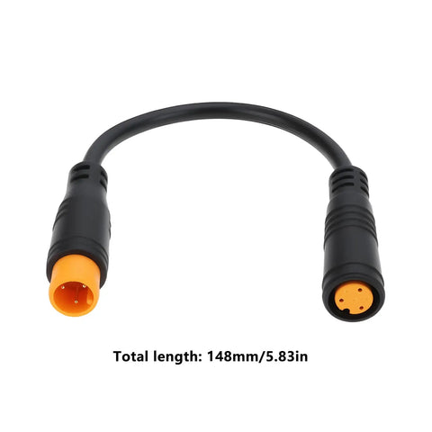 Two Pack 3 Pin Electric Bicycle Sensor Cables Waterproof Male To Female Connectors For E Bikes Upgrade And Maintenance