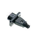Five Pack C8 Male Power Socket With C7 Female Plug Outlet Connector, durable black plastic, close-up view showcasing pins.