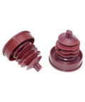 2 Pack Heavy Duty Power Steering Reservoir Cap Replaces 53697-SB3-952 For Honda Civic Pilot showing red plastic caps.