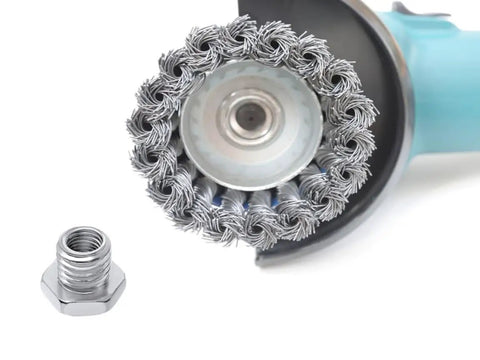 Two Pack Angle Grinder Arbor Adapters Convert 5/8-11 Wire Brush Attachments To 3/8-24 UNF For Grinders Includes Reducing Adapters