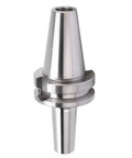 Precision Cnc Collet Chuck Tool Holder for Milling Machines showing a shiny steel body with tapered design for stable cuts.