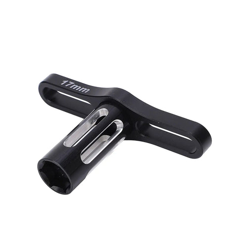 17mm Hex Nut Sleeve Wrench T Handle Aluminum Tool for 1/10 and 1/8 RC Cars Durable Corrosion Resistant Wheel Nut Removal Tool
