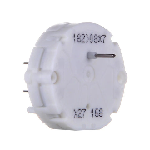 Close-up of a single white gauge cluster stepper motor X27 168, part of 8 Pack Gauge Cluster Stepper Motors X27 168 For Instrument Repair And Speedometer Fix