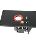 Heavy Duty Adjustable Router Lift System For Router Table Insert And Thick Aluminum Alloy Plate with precise micro adjustments.