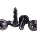 Titanium M5 18mm Self Tapping Screws With Torx T25 Head for Motorcycle Bolts Black 4 Pack rugged corrosion-resistant titanium alloy