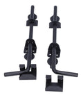 2-Pack 12-Inch Black Steel Gate Drop Rod for Single Double Gates, durable steel construction with black powder coating.