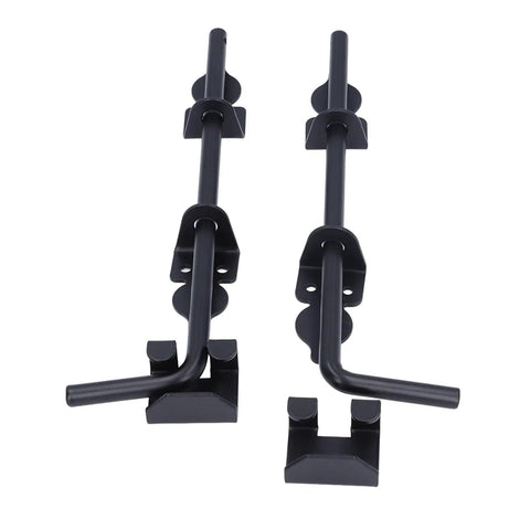2 Pack 12 Inch Gate Drop Rod Black Powder Coated Steel for Gates, strong steel locking mechanism, easy to install.
