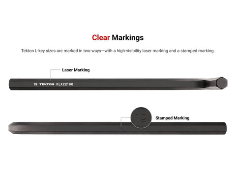 14 Millimeter Flat End Hex L Key With High Leverage For Extra Torque And Easy Turn Precision Machined With Tight Tolerances For A Snug Fit On Fasteners Great For DIYers And Pros Alike In Every Tool Box showing clear laser and stamped markings for size identification
