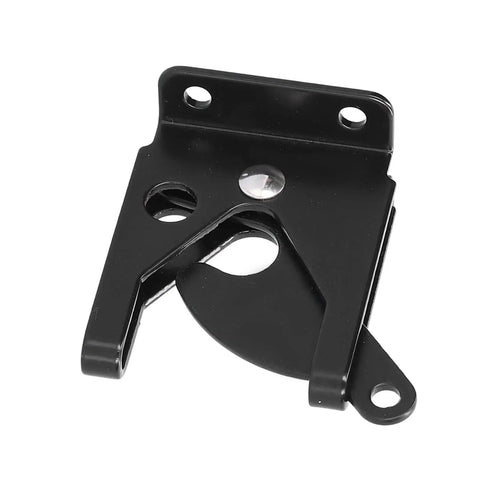 Solid As A Rock Iron Gate Latch With Self Locking Feature And Adjustable Cable Reliable Outdoor Fence Hardware Sporting smooth black finish.
