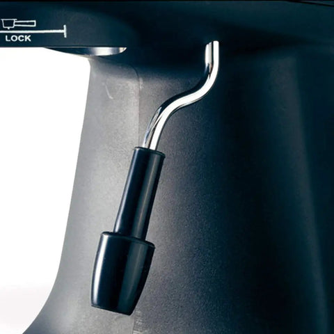 Pro Level 5 Bar Espresso Machine, Capsule Ready Coffee Maker steam wand detail for silky lattes and cappuccinos.