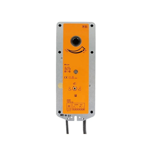 BF230 Spring Return Actuator For Fire And Dampers 90 Degree Rotation HVAC Ventilation Systems rear view with wiring and settings.