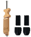 Upgraded 0.4mm Hotend Kit For Flashforge AD5X Quick Detachable Nozzle Extruder with silicone covers and nozzle brushes