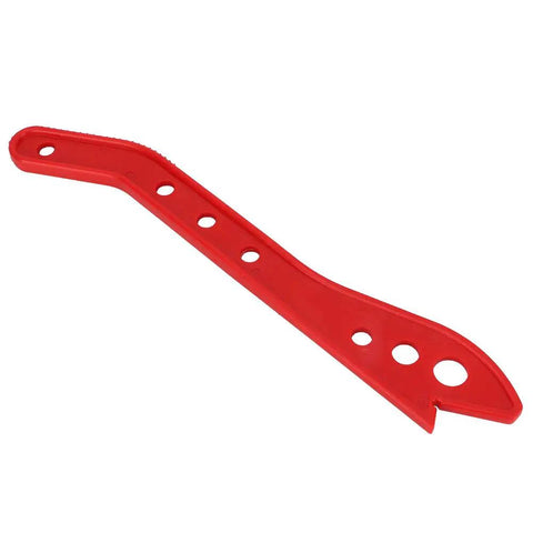Red ABS table saw push stick safety block for woodworking pros and DIYers easy narrow piece control on router tables.