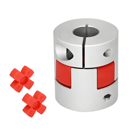 D30 L35 Flexible Shaft Coupling Aluminum Plum Connector Bore 8Mm To 14Mm No Backlash Torque Transmission front view and spacers