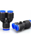 Grab This Awesome 100 Piece Pneumatic Push To Connect Fitting Kit With Quick Hose Assembly For Air And Water Systems Matching 4Mm 6Mm 8Mm 10Mm 12Mm 14Mm 16Mm Tubing Perfect For Compressors And Industrial Gear, black pneumatic push fittings with blue seals