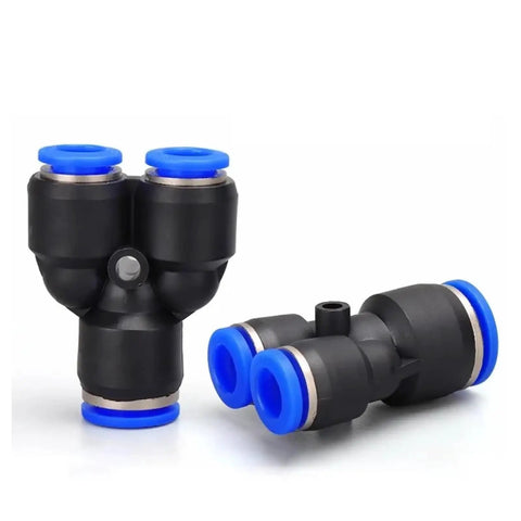 Grab This Awesome 100 Piece Pneumatic Push To Connect Fitting Kit With Quick Hose Assembly For Air And Water Systems Matching 4Mm 6Mm 8Mm 10Mm 12Mm 14Mm 16Mm Tubing Perfect For Compressors And Industrial Gear, black pneumatic push fittings with blue seals