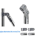 Two Pack Adjustable Two Way Pipe Clamp For One Inch Steel Pipe DIY Rack Shelf And Cart Projects Fits Chain Link Fence Clamps