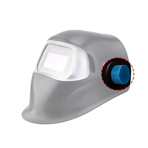 Sky Blue Welding Hood Pipeliner Helmet Fasteners Replacement Headgear Screws With Aluminum Anodized Build And Silicone Washer No Slip Grip 1 Pair For Tight Secure Welding Gear on grey helmet